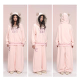 eat me plz* Cathy Cat Ear Fur Fleece Hoodie for Autumn-Winter Warmth Jacket