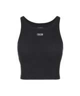 8287 Logo Crop Tank Top (Black)