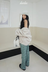 Snow White No Collar Fur Jacket