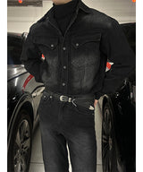 [SET UP가능] Heavy western pocket shirts(2color)