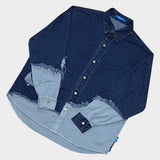 bleach denim shirt_blue