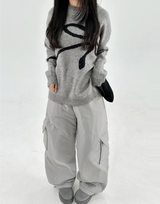 (PADDING HEATER PANTS🔥❤/STRING ADJUSTABLE)ユニセックスワイドパンツ/ 8カラー❤