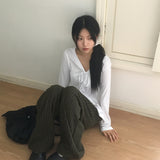 モッケンストライプウールツーウェイワイドパンツ