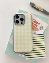 [MADE]ピクニックレモン シルバーエポキシ バンパー iPhoneケース