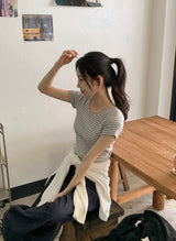 Daily Border Short Sleeve T-shirt (3color)