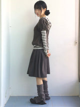 striped layer hoodie