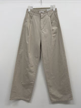 121 One Tuck Cotton Wide Pants