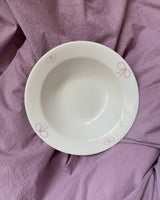 Bow ribbon bowl : white