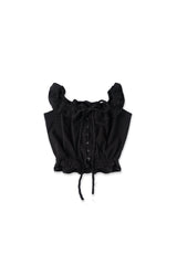 Pure frill blouse_black