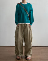 Ripple Pintuck Nylon pants