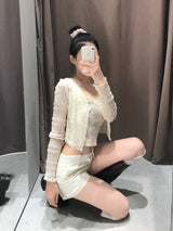 Sugar Dairy Frill Lace Sleeveless Top