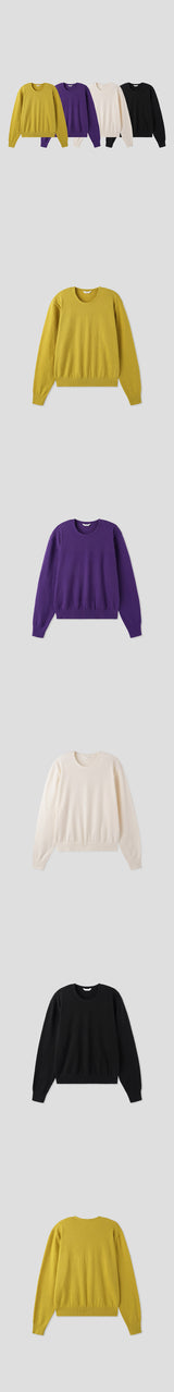 [S/S] Soft round neck knit sleeves(4color)