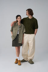 Argyle patterned short-sleeved knitwear