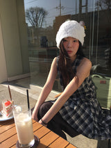 Low Check Pleated Dress (2color)
