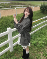 Washing short pigment jacket