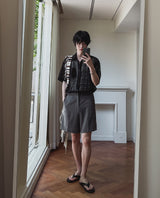 Pla Embroidery パンチング半袖シャツ