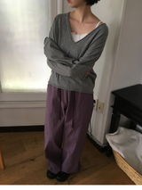 ボヤ ストリング ボタン パンツ (2color)