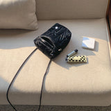 mini pocket bag - padding glossy black