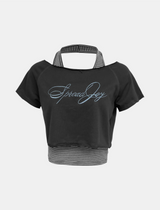 Joy Stripe Layered Tee