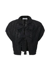Ribbon cape cardigan