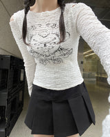 ハートロックカットアウトTシャツ