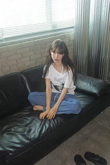 ブラックキャットワンショルダー半袖ティー（ワンショルダーティー/夏半袖/プリントティー/Tシャツ）