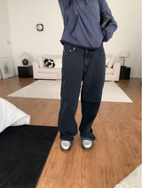 キャロンヴィンテージルーズフィットデニムパンツ