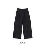 ラップ スナップ ヒドゥン ボタン ワイド スラックス