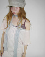 SORBET LOOSE OFF-SHOULDER SHORT SLEEVE T-SHIRT