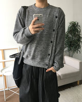 Obi Button Crop Knit