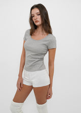 [B-BASIC] Tension Standard Slim U-Neck Short Sleeve Tee (2 SIZE)