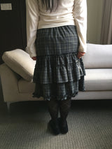 Gotham Check Frill Skirt (2color)