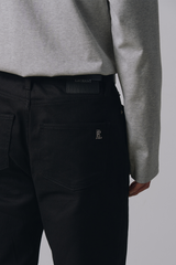 セミフレア コットンパンツ(Black)