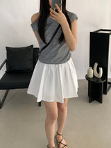 Barrier flare mini skirt