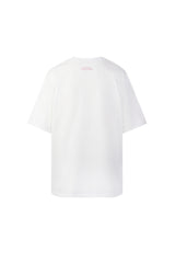 ハートプラントオーバーフィットTシャツ(アクアピンク)