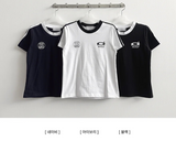 Motz color scheme two-line track line short sleeve tee