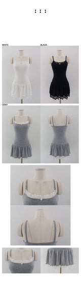 LUCE ROSE LACE LAYERED MINI DRESS (3COLORS!)