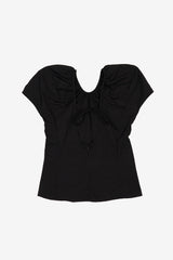 Peahen shirring balloon blouse