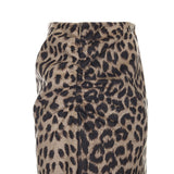 8287 Logo Leopard Long Skirt (Brown)
