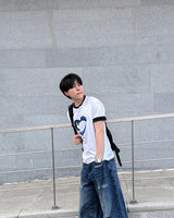 Blue Heart Ringer T-Shirt