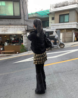 チェックキャンキャンスカートパンツ