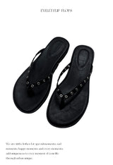 eyelet flip-flops