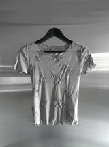 Blume Flower Embroidered Short Sleeve T-shirt