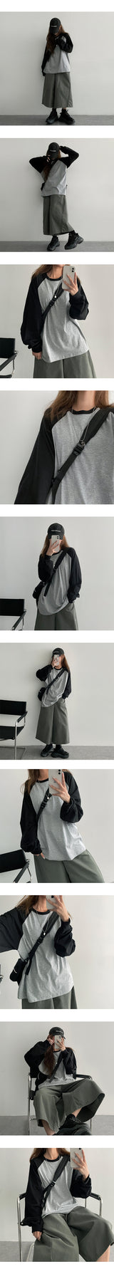 BLpinベーシックナグラン長袖Tシャツ (6 colors)
