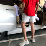Liu Washing Cotton Banding Shorts