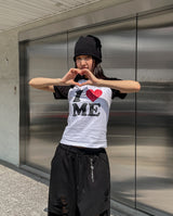 I love raglan crop short sleeve