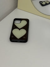 chocolate heart yellow case (epoxy)