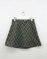 Liz Cutout Checkered Midi Skirt (2 Colors)