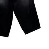 check layer denim pants
