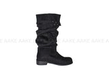 BELTED SUEDE LONG BOOTS